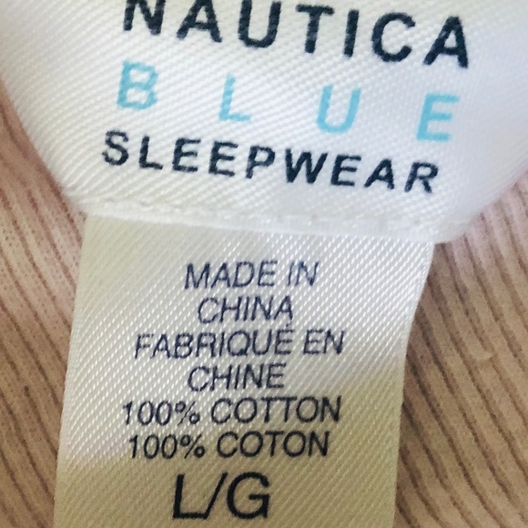 Nautica Blue Pink Sleep Top Large - Picture 2 of 9